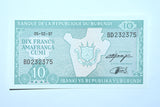 Burundi - 10 Francs (1997) UNCIRCULATED Banknote