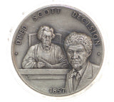 [Silver Art Medal] Dred Scott Decision 1857 / Danbury Mint / Longines Symphonette Historical Events Medal Series.