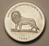 [Silver Coin] CONGO- 10 Francs - Republique Democratique du Congo- 2000