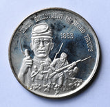 [Silver Art Medal] Union Enlistment of Negro Troops in 1863- 25 grams .999 Silver / Lincoln Mint