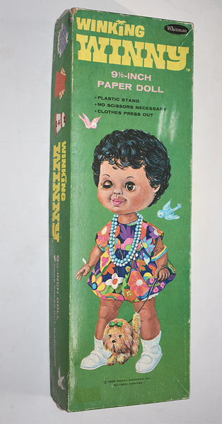 WINKING WINNIE (1969) Vintage Paper Doll / UNUSED in BOX  / Whitman No. 4754