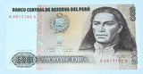 PERU- 500 Intis / UNCIRCULATED banknote [Tupac Amaru II]