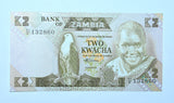 Zambia- 2 Kwacha (1980) UNCIRCULATED Banknote [President Kenneth Kaunda]