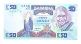 Zambia- 50 Kwacha (1980) UNCIRCULATED Banknote [President Kenneth Kaunda]