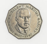 JAMAICA- Excellent Marcus Garvey / 50 cents (1987) [Circulated Coin]