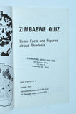 Zimbabwe Quiz (1975) basic facts and figures about Rhodesia / small softcover